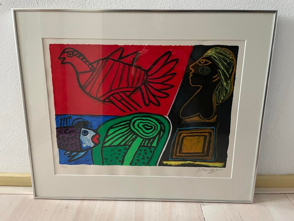 Zeefdruk "Le Poisson amoreux" van Corneille (2000), Ophalen