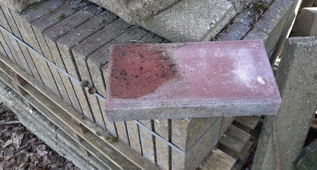 Halve betontegels.  200 st  nieuw., Tuin en Terras, Tegels en Klinkers, Ophalen of Verzenden, Beton, Terrastegels