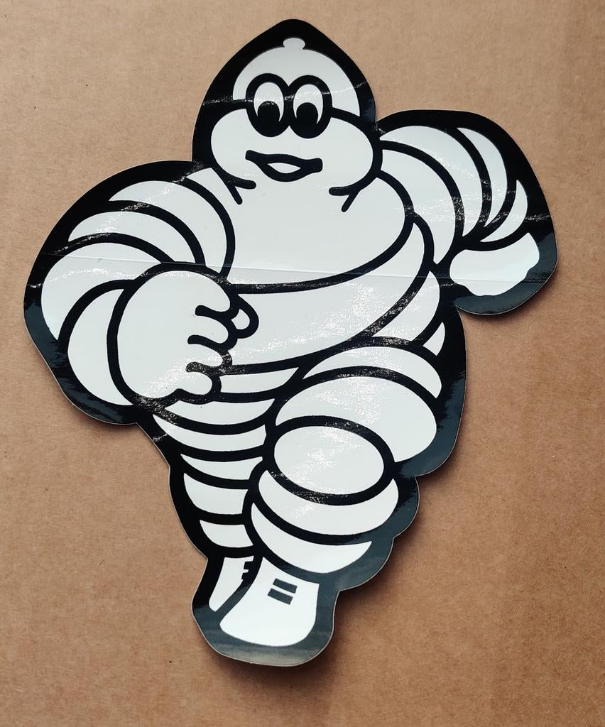 Michelin vrachtwagen masotte vintage sticker, Ophalen of Verzenden