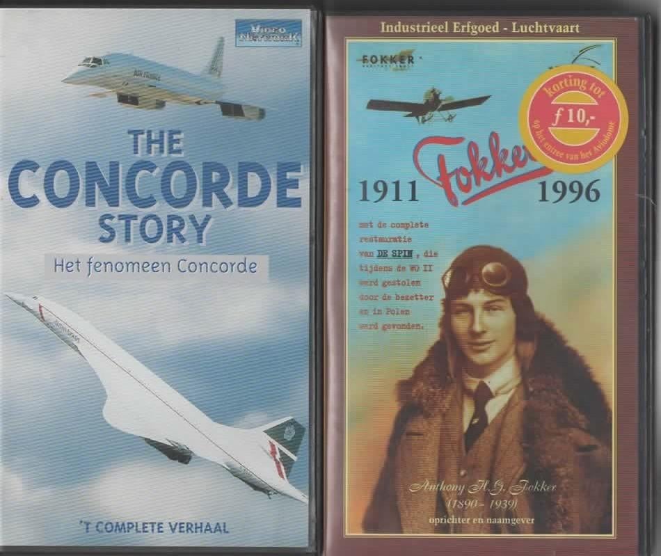 6x Luchtvaart video., Alle leeftijden, Ophalen of Verzenden, Gebruikt