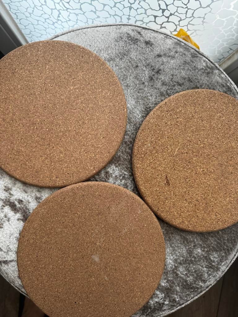 Set van 3 kurken pannenonderzetters, Ophalen of Verzenden, Gebruikt, Pot of Pan