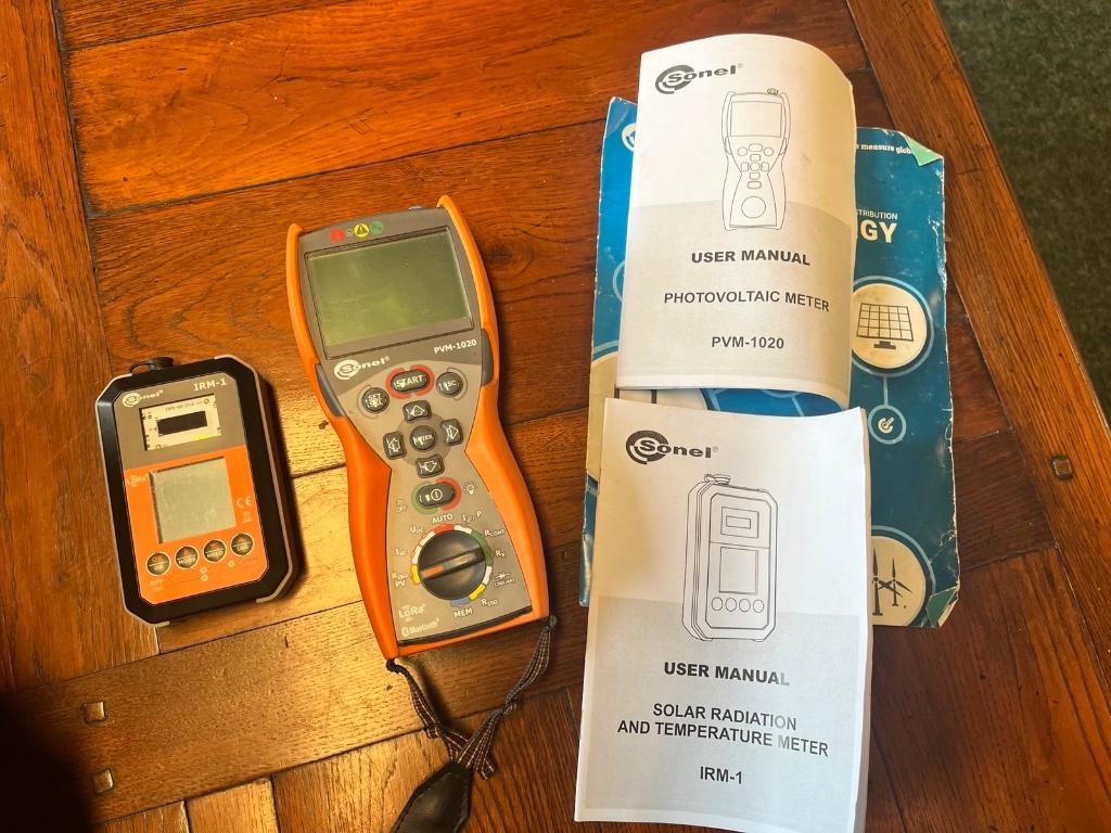 Sonel PVM-1020 PV meter kit, incl. IRM-1 meter, Ophalen of Verzenden, Gebruikt, Overige meters