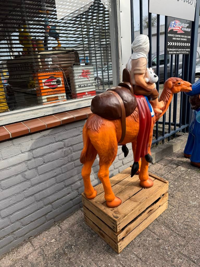 Groot Kuifje beeld kameel en Bobbie, Ophalen, Gebruikt, Beeldje of Figuurtje, .