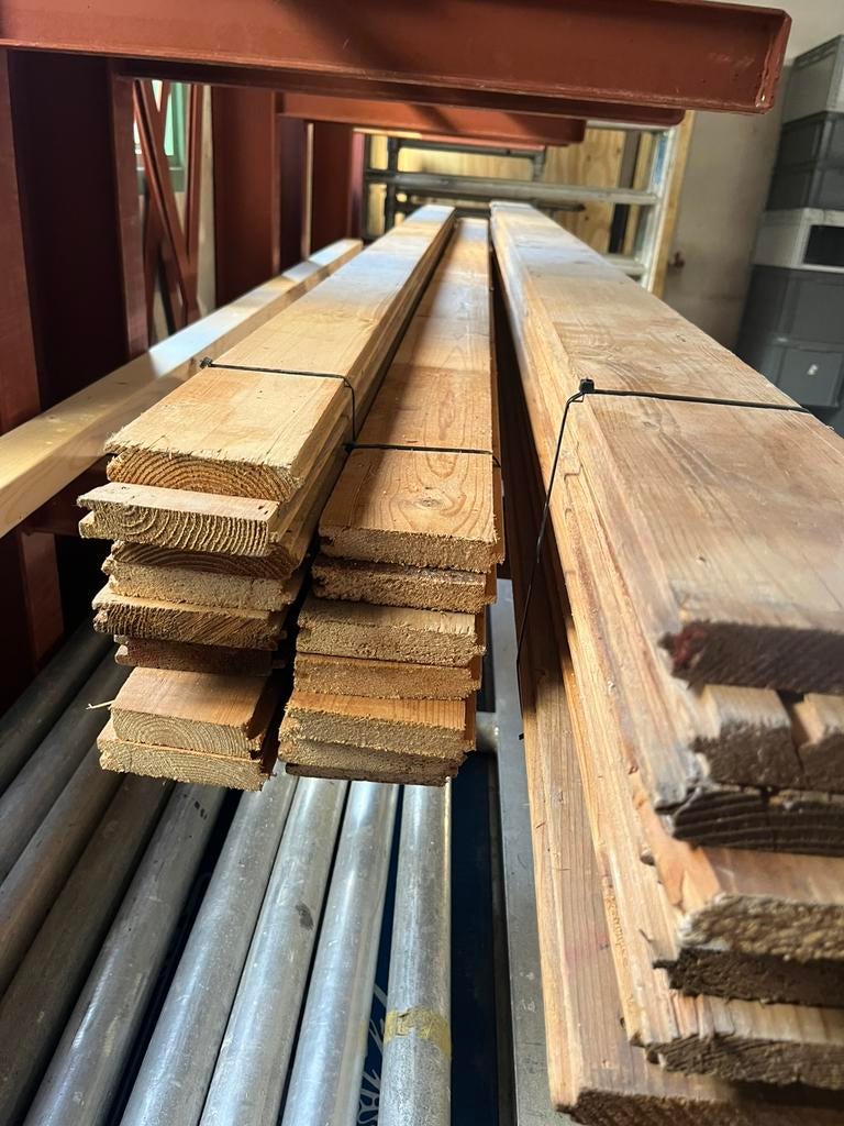 Houten planken mes en groef, Ophalen, Minder dan 25 mm, Zo goed als nieuw, Plank