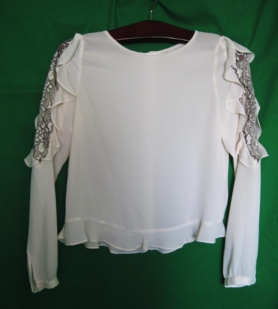 qbl  LEUKE BLOUSE van ZARA Maat:S, Kleding | Dames, Ophalen of Verzenden, Zo goed als nieuw, Maat 36 (S), Wit