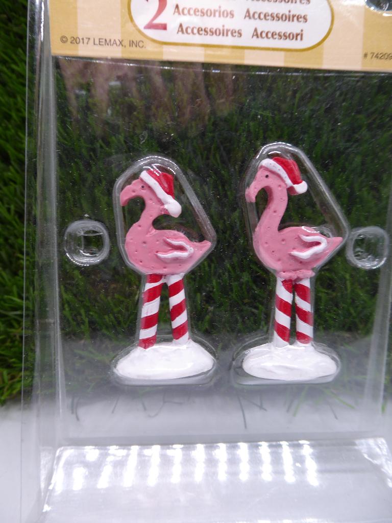 Lemax Item - Pink flamingo's  -  Ik ruim op, Ophalen of Verzenden, Nieuw