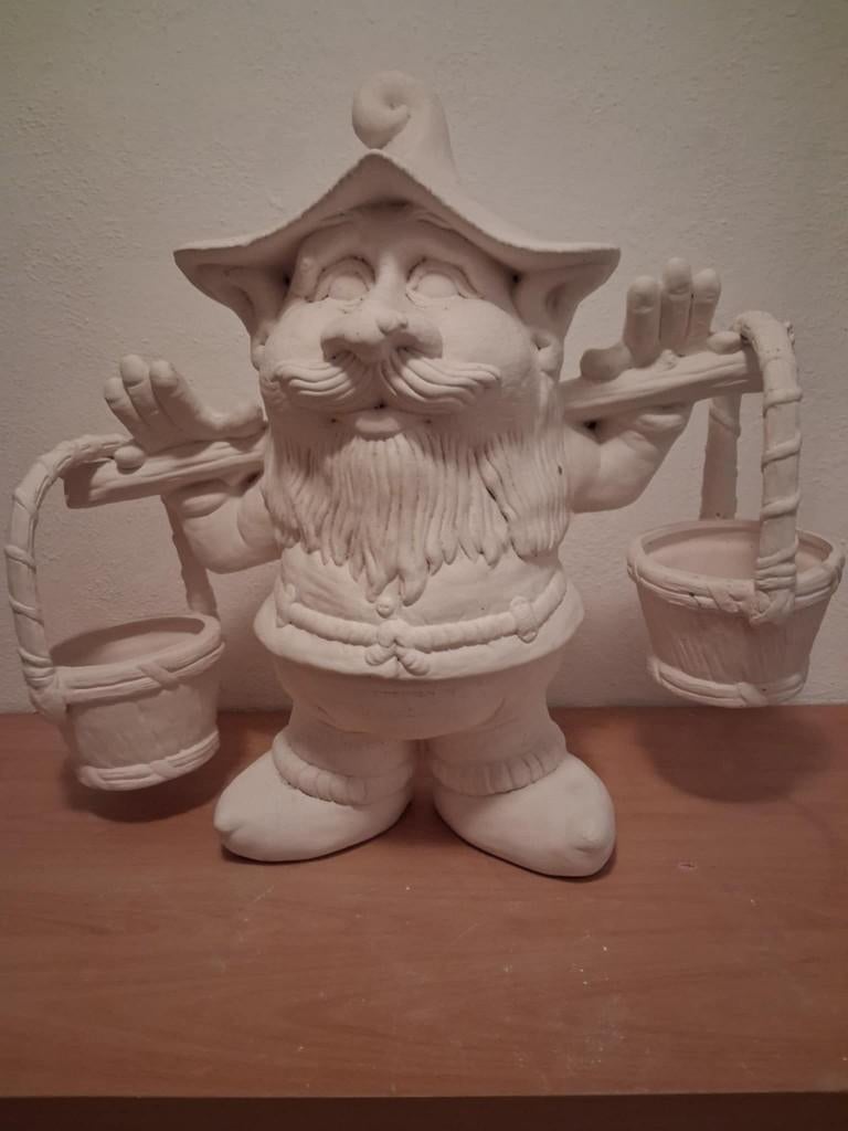 Gnoom met 2 emmers en gnoom als plantenbak, Tuin en Terras, Tuinbeelden, Ophalen, Nieuw, Overige materialen, Overige typen