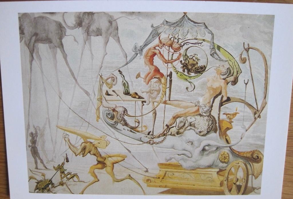 Salvator Dali - De Bacchus wagen - 1953, Verzenden, 1980 tot heden, Ongelopen, Overige thema's