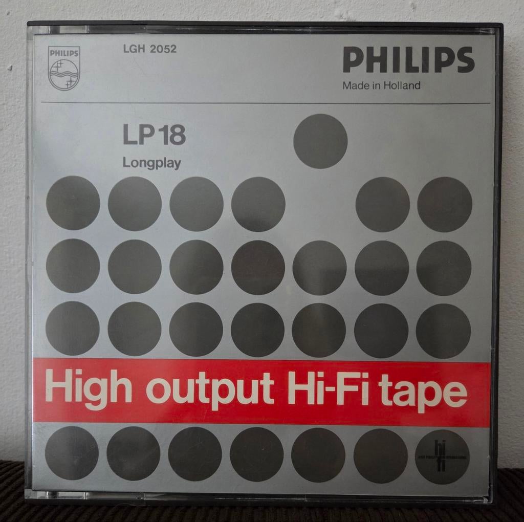 Philips LP18 Longplay High Output Hi-Fi Tape reel to reel, Audio, Tv en Foto, Bandrecorders, Ophalen of Verzenden
