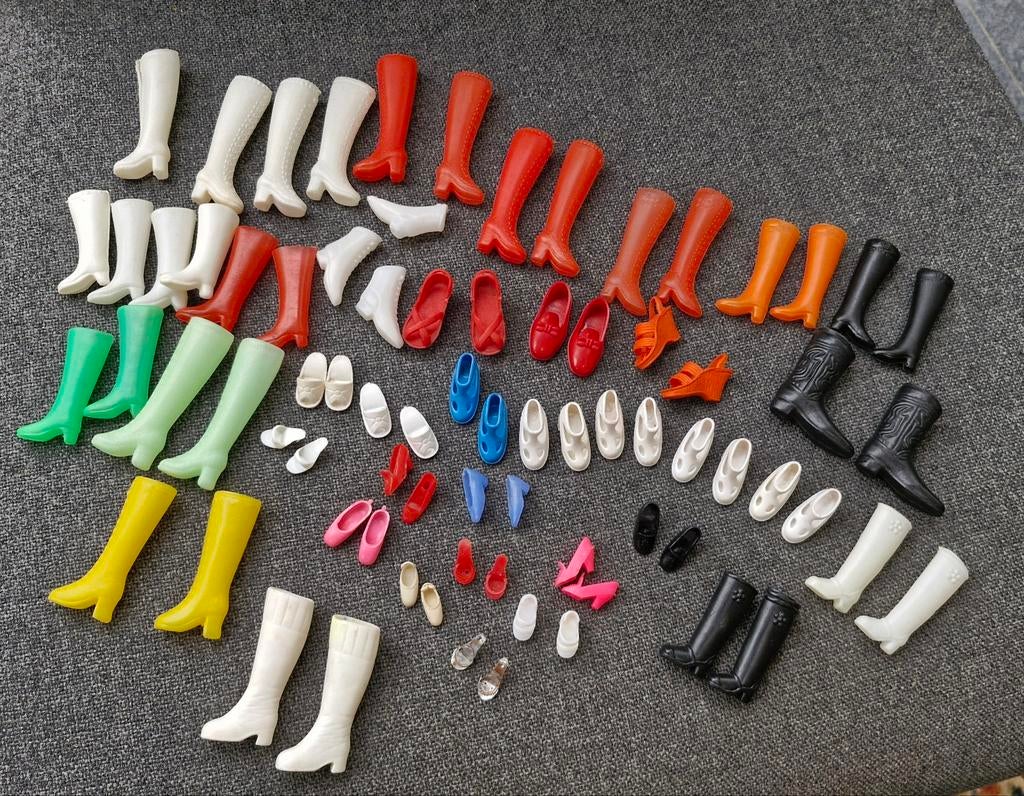 Vintage schoentjes en laarsjes voor Barbie/Daisy poppen, Ophalen of Verzenden