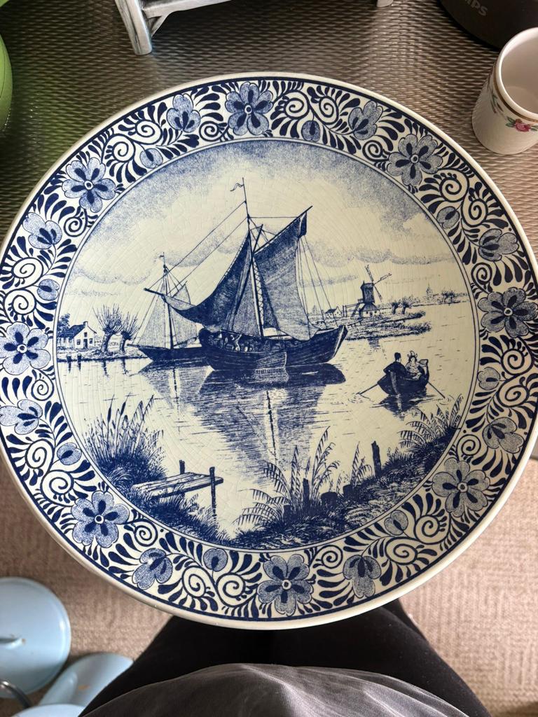 Delfts Blauw Wandbord Chemkefa Maastricht, Antiek en Kunst, Ophalen