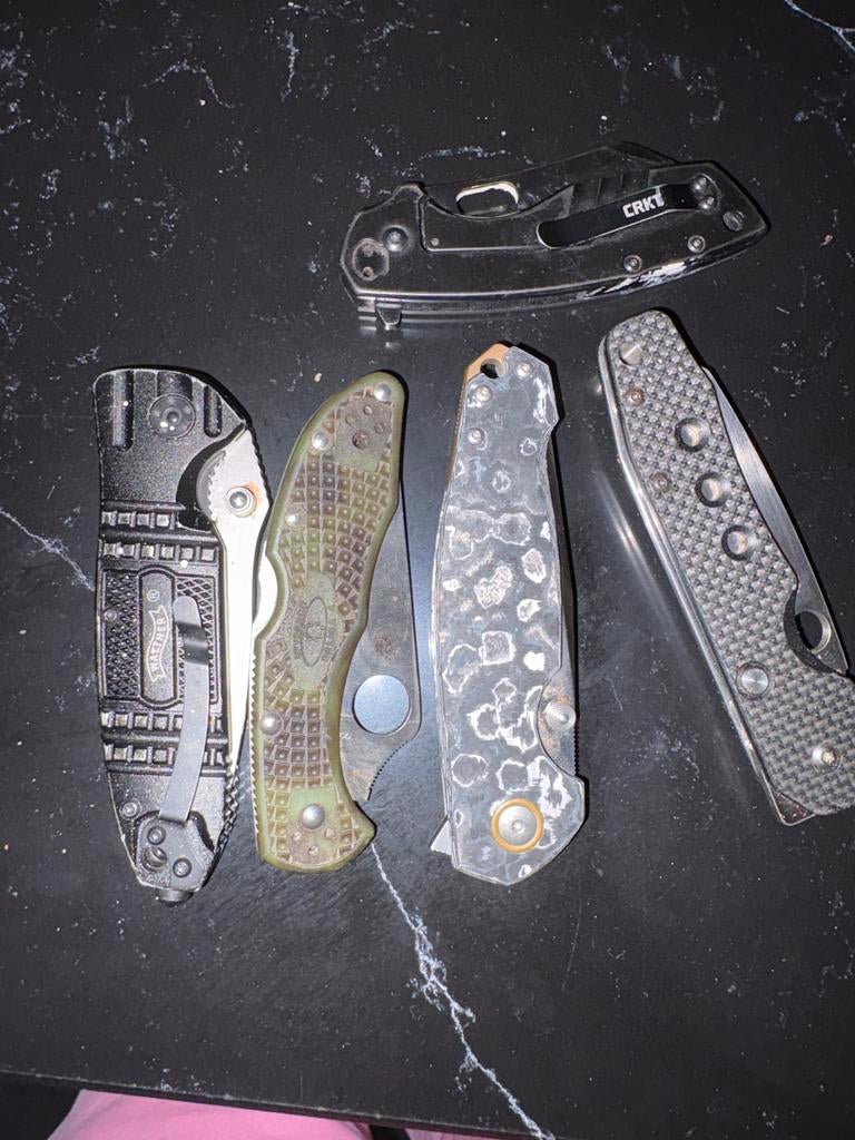 Vijf zakmessen, Ophalen of Verzenden, Gebruikt