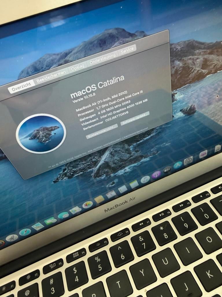 MacBook Air 11 inch mid 2012, Computers en Software, Apple Macbooks, Gebruikt, Qwerty, Ophalen of Verzenden, Onbekend