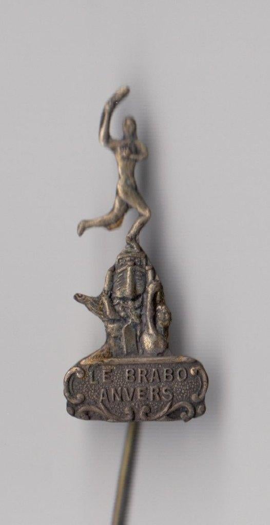 België Antwerpen le Brabo speldje, Verzamelen, Speldjes, Pins en Buttons, Gebruikt, Niet vindbaar, Niet vindbaar, Speldje of Pin