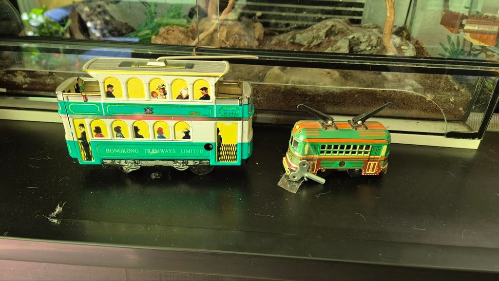 2x Blikken opwind tram/trein., Ophalen of Verzenden, Gebruikt, Overige typen, Overige merken