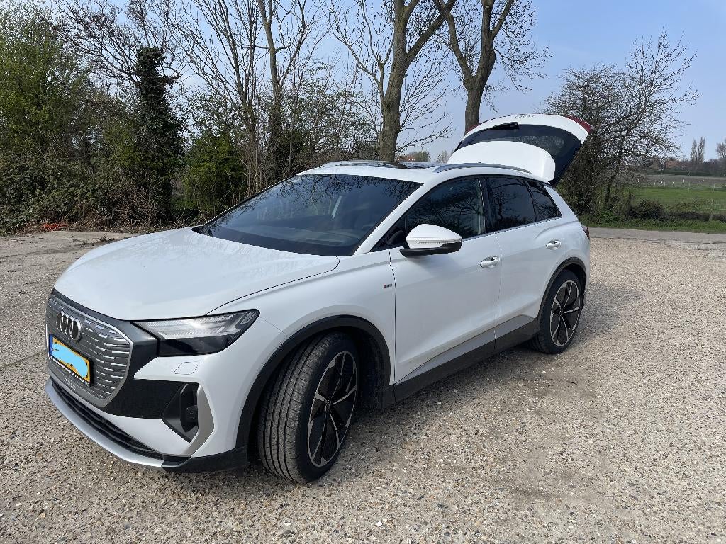 Audi Q4 e-tron 50 quattro S-Line 77 kWh | SoH 91%, Auto's, Audi, Euro 6, USB, Wit, Leder