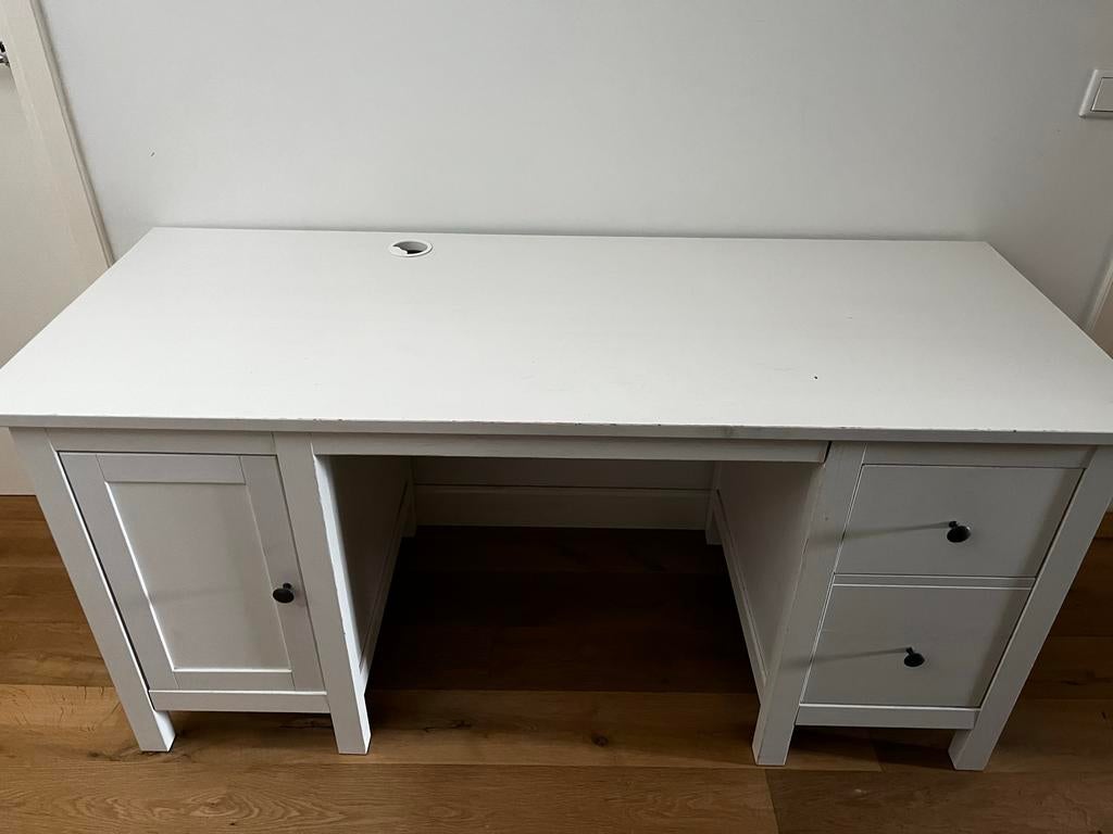 IKEA Hemnes Bureau - Wit met lades en kastje, Ophalen, Overige typen, Gebruikt, Scandinavisch