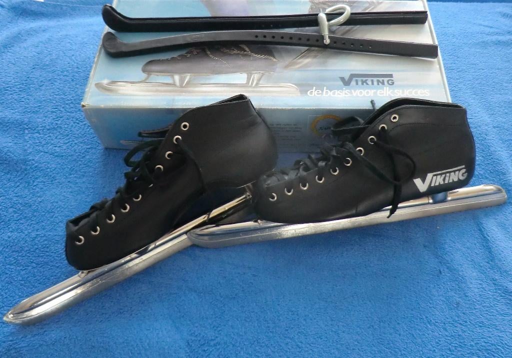 Viking - II Laag - Noren Schaatsen maat 42 zwart leer ZGANW, Viking, Nieuw, Ophalen of Verzenden, Noren