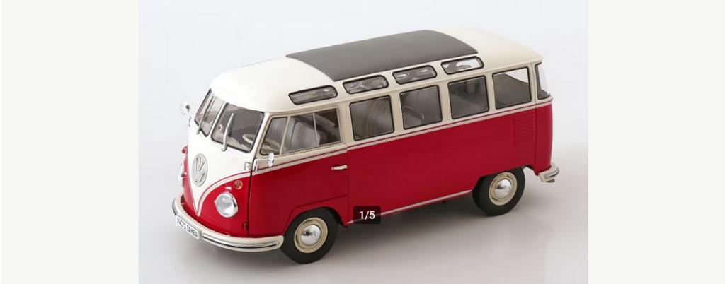 1:18 NIEUW: VW T1 Samba Bus uit 1962., Ophalen, Nieuw, Auto, Overige merken