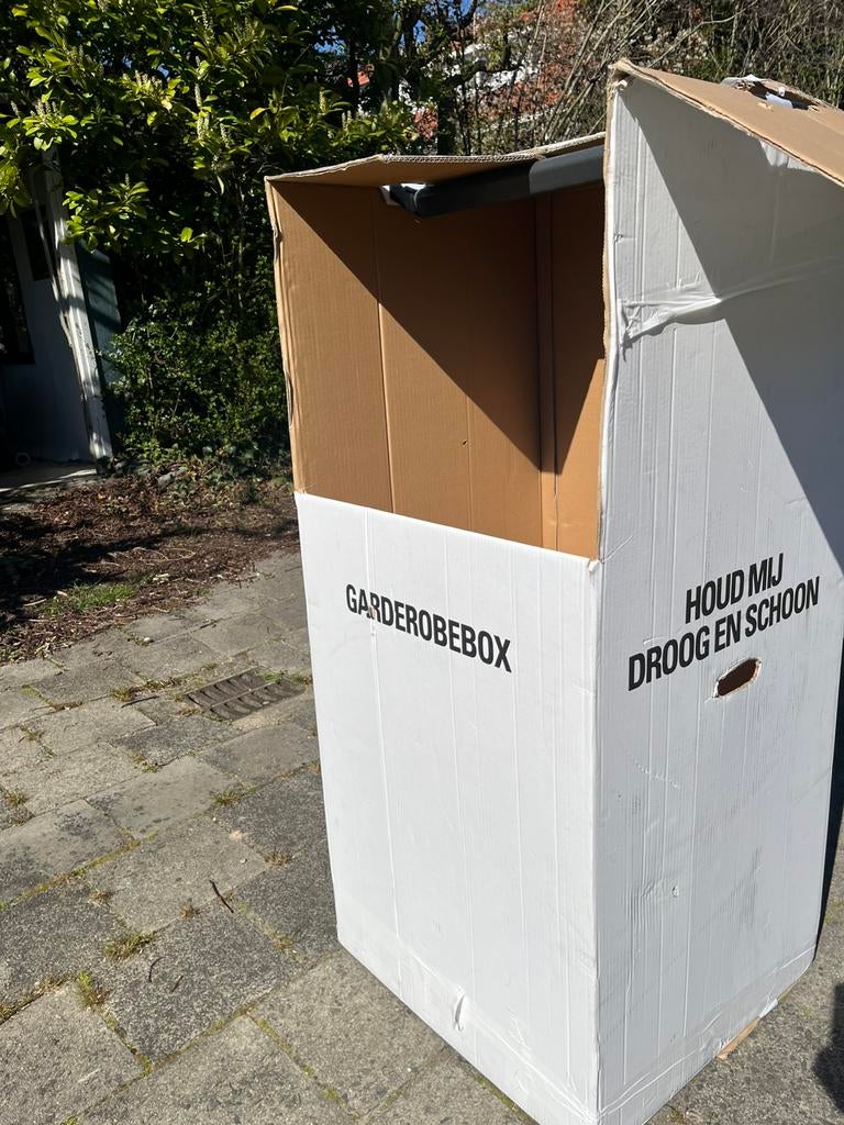 Verhuisdoos - Garderobe box met hangsysteem, Ophalen, Doos, 100 cm of meer, 60 cm of meer