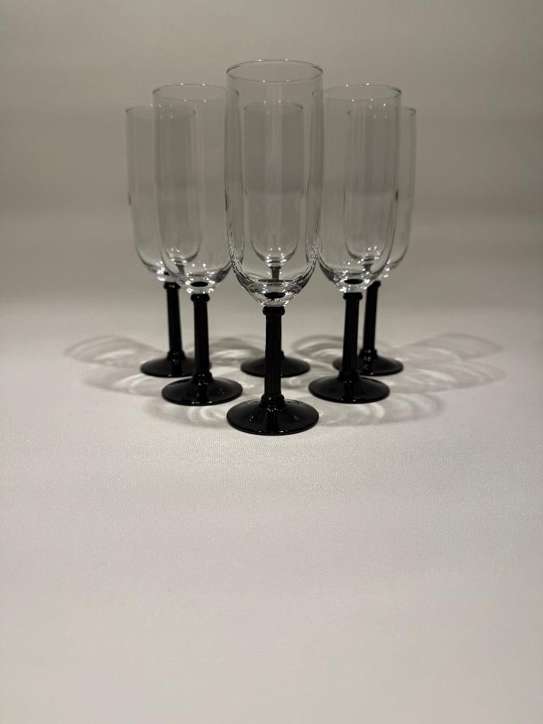 6x vintage Luminarc France champagneglazen, Ophalen of Verzenden