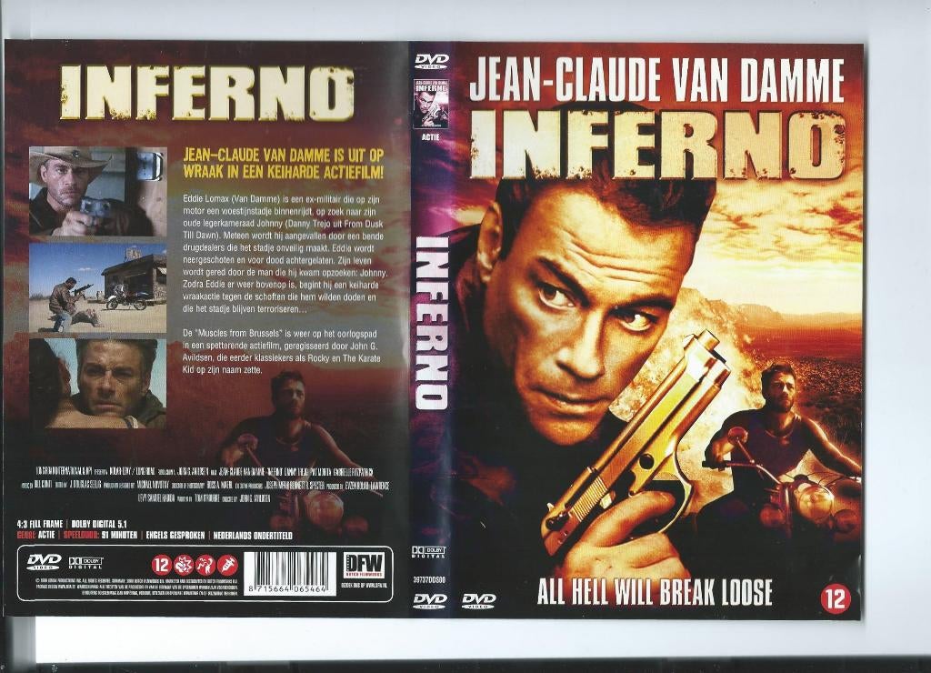 Jean Claude van Damme Inferno, Vanaf 16 jaar, Ophalen of Verzenden, Zo goed als nieuw, Actie