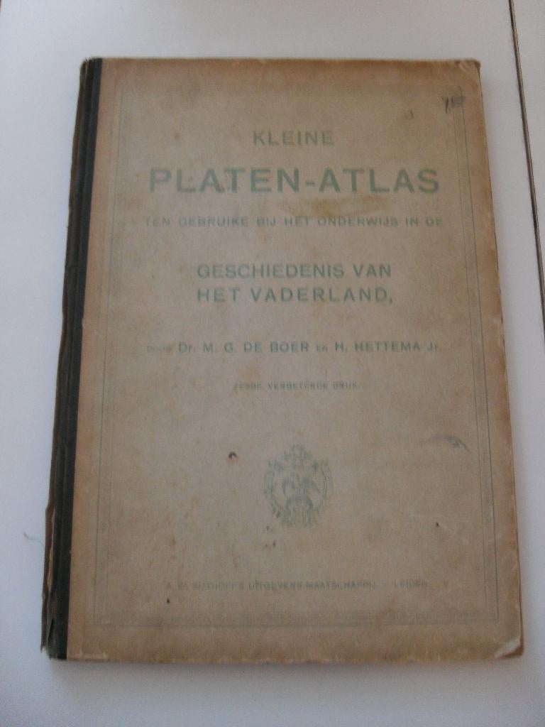 kleine platen-atlas - dr. m.g. de boer en h. hettema jr., Antiek en Kunst, Antiek | Boeken en Bijbels, Ophalen of Verzenden