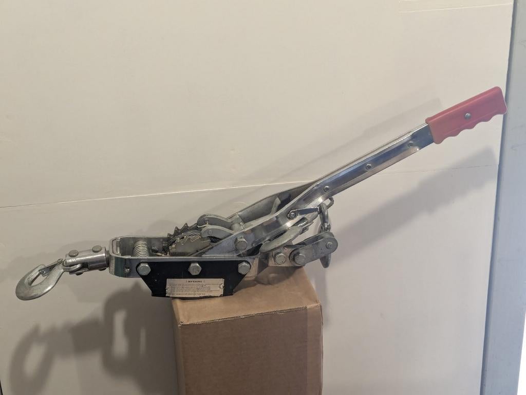 4-Ton Kabellier / Handlier - Krachtige Trekker, Doe-het-zelf en Verbouw, Lieren en Takels, Ophalen, Gebruikt, Handmatig