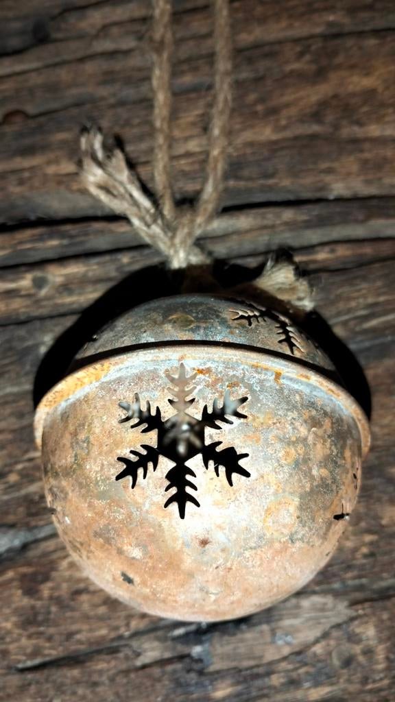 Leuk brocante hanger bal metaal geroest, Antiek en Kunst, Curiosa en Brocante, Ophalen of Verzenden