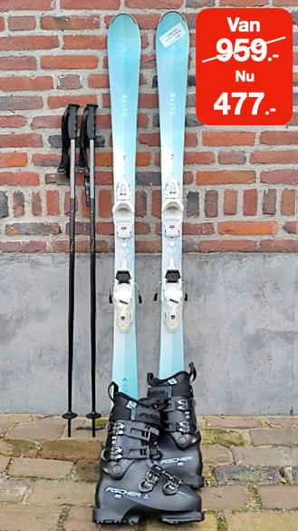Ski's + schoenen + stokken van 830.- voor 399.-, Sport en Fitness, Skiën en Langlaufen, 160 tot 180 cm, Fischer, Nieuw, Ophalen of Verzenden