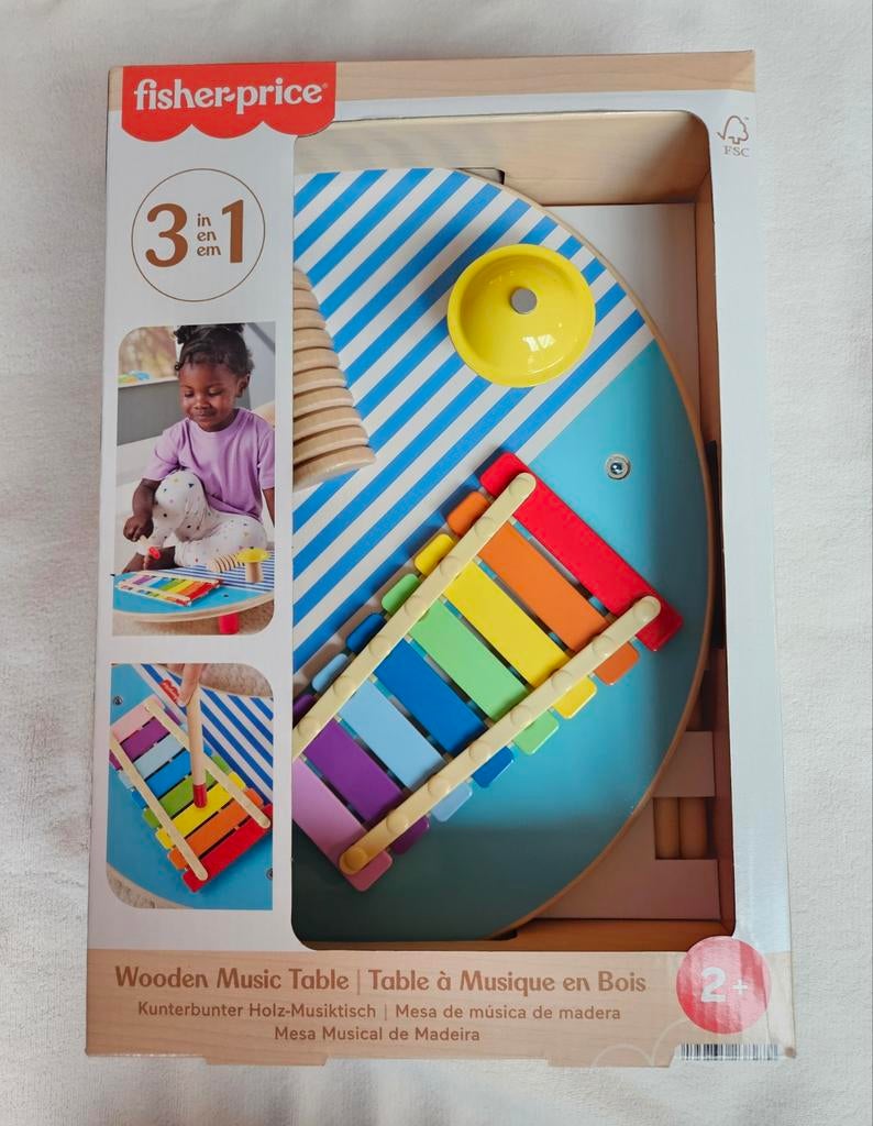 Fisher-Price Houten Muziektafel 3-in-1 - Nieuw in doos, Ophalen of Verzenden, Nieuw