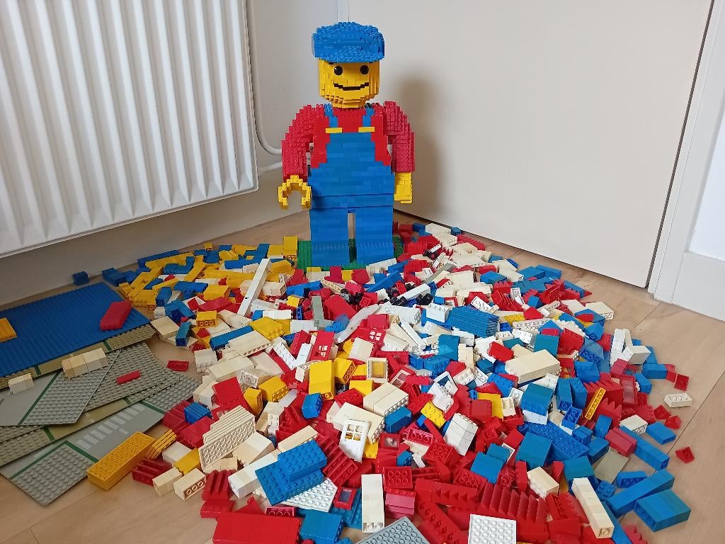 Bak LEGO met figuur, 10 kg., Ophalen, Gebruikt, Losse stenen, Lego