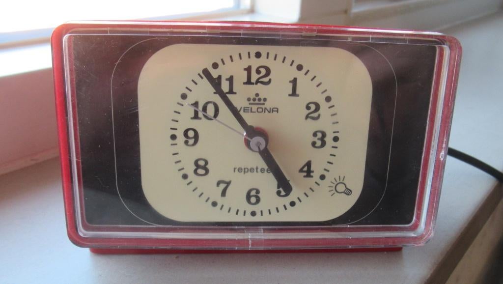 Velona Elektrische wekker jaren 70 - Space Age, Ophalen of Verzenden, Gebruikt, Analoog