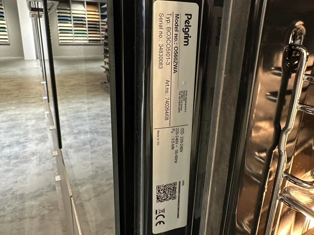 Pelgrim O560ZWA inbouw oven, Witgoed en Apparatuur, Ovens, Ophalen of Verzenden, Zo goed als nieuw, Oven met grill, Inbouw