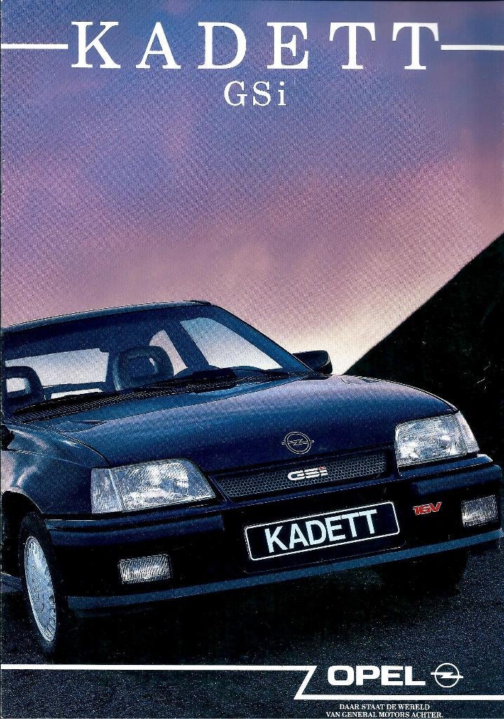 Folder Opel Kadett GSi 16V 1989, Ophalen of Verzenden, Gelezen, Opel