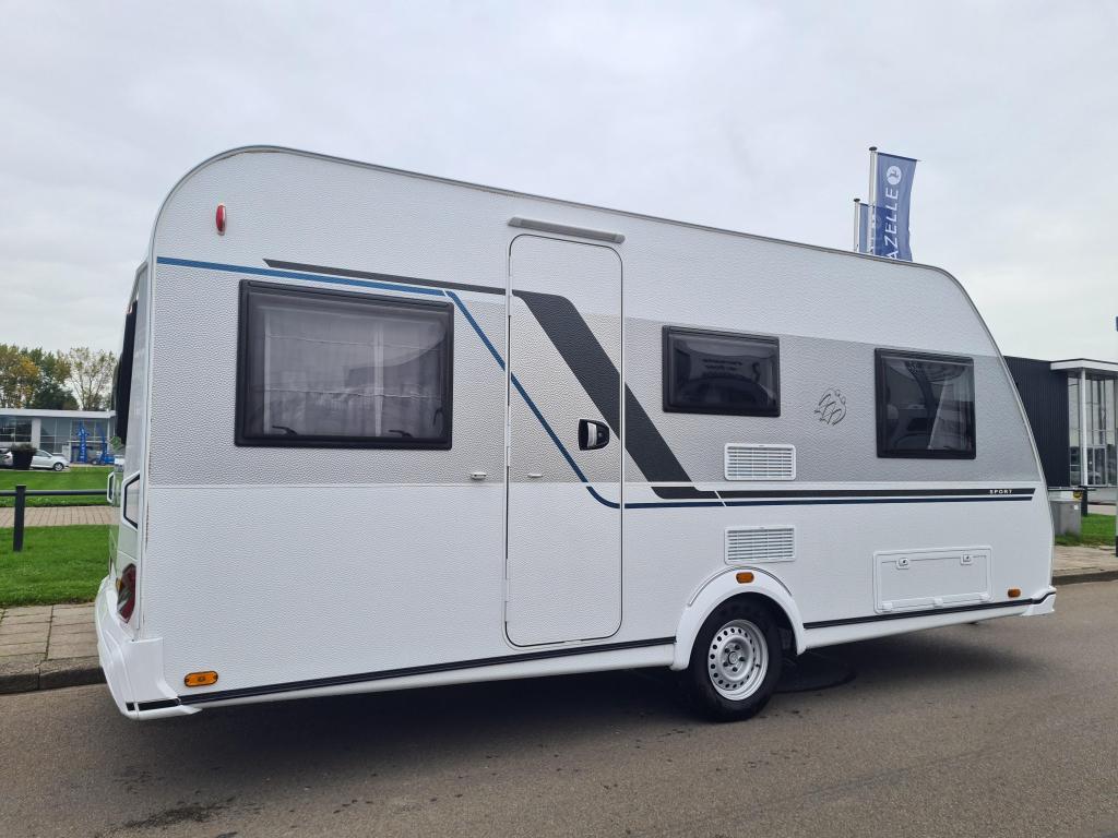 Knaus Sport 460 EU enkele bedden!, Caravans en Kamperen, Caravans, Bedrijf, Treinzit, 4 tot 5 meter, Knaus
