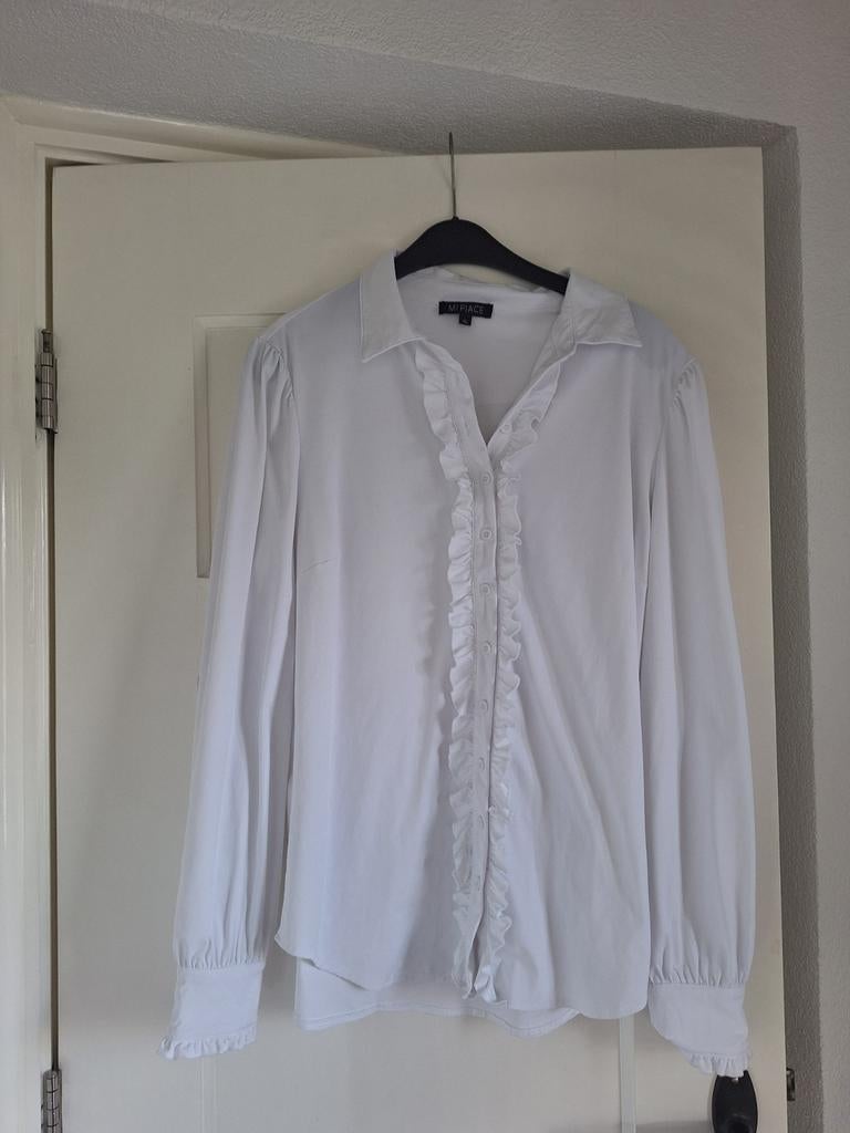 Witte blouse Mi Piace maat XL, Ophalen of Verzenden, Zo goed als nieuw, Maat 46/48 (XL) of groter, Wit