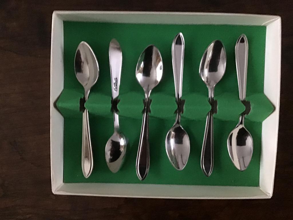 Sola Elite zilverwit edelstaal lepeltjes 6 stuks, Verzenden, Nieuw, Zilver, Los bestek