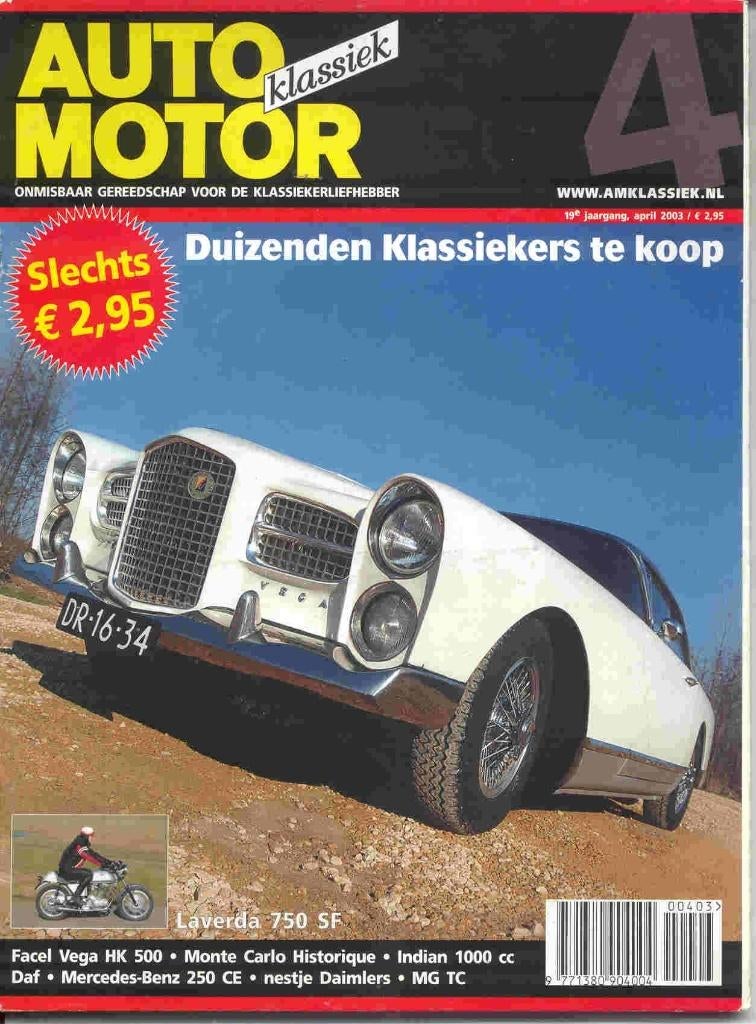 Auto Motor Klassiek 4 2003 Facel HK 500, 250 CE, MG TC, DAF, Ophalen of Verzenden, Nieuw, Mercedes