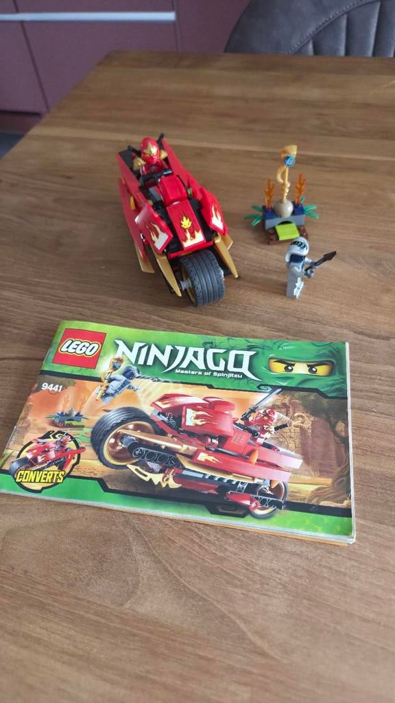 Lego Ninjago 9441 Kai's zwaardmotor, Kinderen en Baby's, Speelgoed | Duplo en Lego, Ophalen of Verzenden, Zo goed als nieuw, Complete set