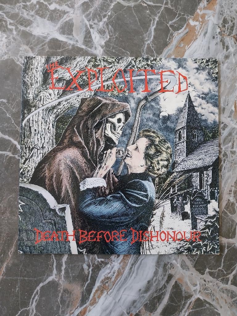 * The Exploited ‎– Death Before Dishonour - First UK Press, Ophalen of Verzenden, Gebruikt, Overige formaten