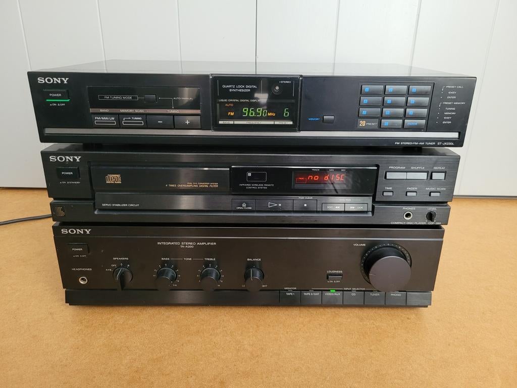 Sony Stereo Set: Tuner, CD-speler en Versterker, Audio, Tv en Foto, Stereo-sets, Ophalen, Gebruikt, Losse componenten, Sony