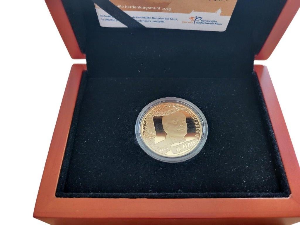 Nederland gouden 50 euro 2013 proof in luxe houten doosje, Ophalen of Verzenden, Goud