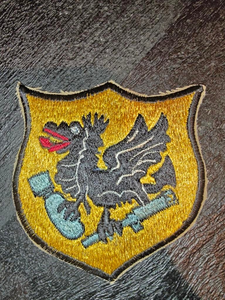 Patch US Airforce 833rd BOMB SQUADRON remake jaren 70.., Ophalen of Verzenden, Landmacht, Amerika, Embleem of Badge