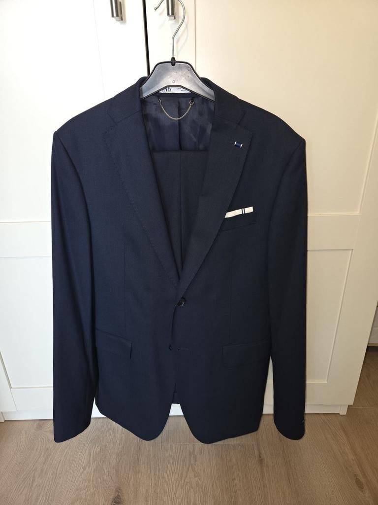 Zara navy pak (colbert 48 en pantalon 40), Zara, Ophalen of Verzenden, Zo goed als nieuw, Maat 48/50 (M)