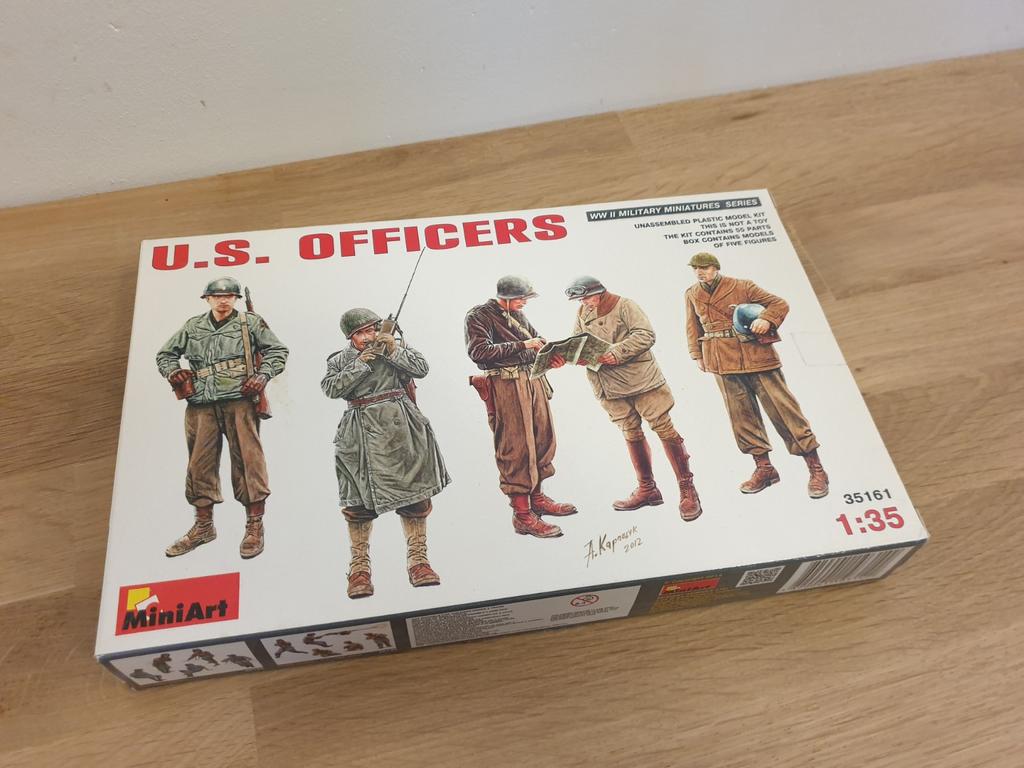 MiniArt U.S. Officers 1:35 – WOII figuren set, Hobby en Vrije tijd, Modelbouw | Figuren en Diorama's, Ophalen of Verzenden, Nieuw