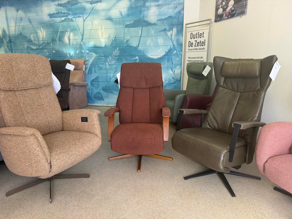 Kort gebruikte sta op en relax fauteuils alleen A merken, Ophalen of Verzenden, Zo goed als nieuw, Leer, Gratis bezorging regio Utrecht