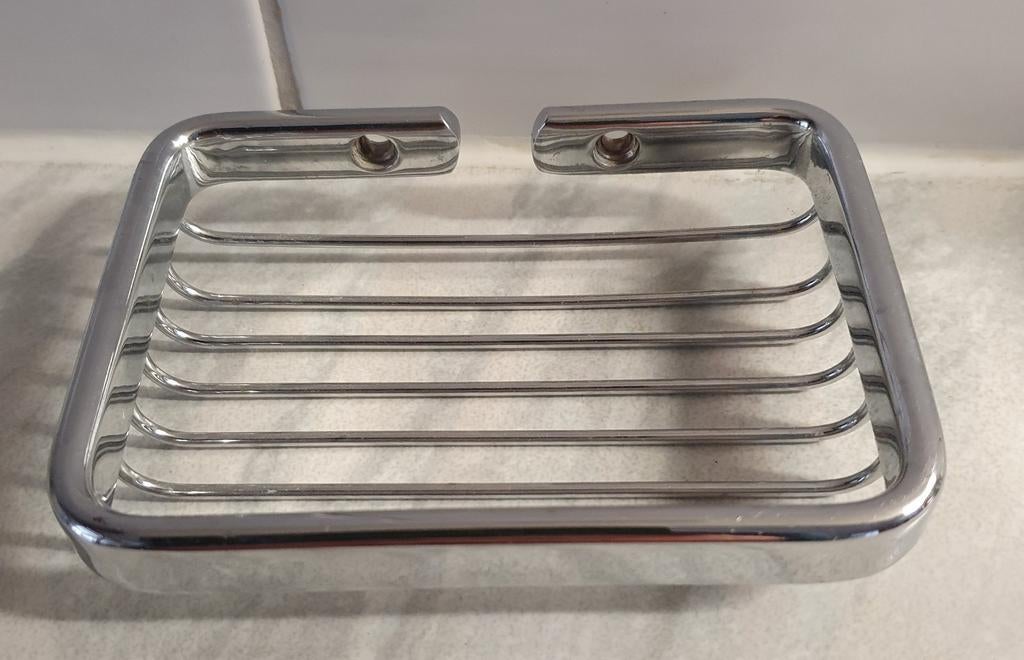 Zeepbakje, messing, verchroomd, 12x9x3 cx3 cm, Ophalen of Verzenden, Zo goed als nieuw, Overige kleuren