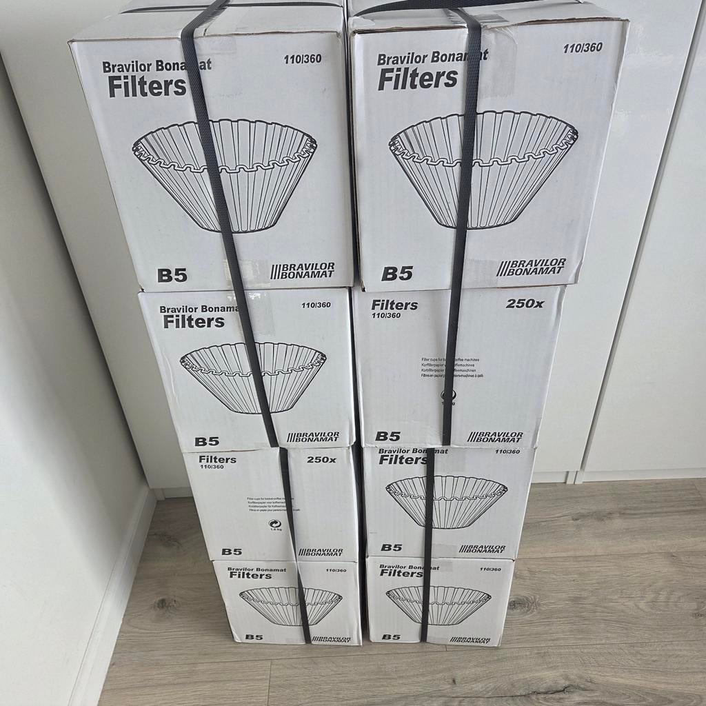 Bravilor Bonamat B5 Filters - 250 stuks - Nieuw, Ophalen