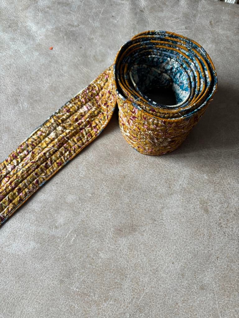 Sissel Edelbo riem - Geel/Blauw, Ophalen of Verzenden, Gedragen, Overige kleuren, Heupriem
